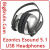 Ezonics Esound 5.1 6-Channel USB Headphones